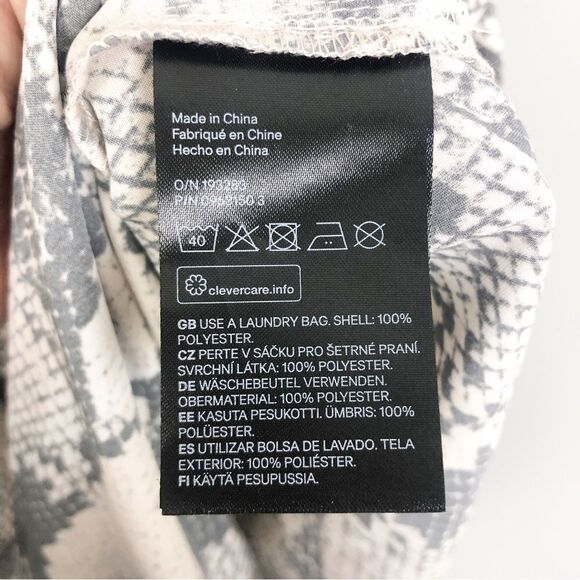 H&M | Satin Look Snake Print Midi Slip Dress Spaghetti Straps Women’s Size Small - Picture 12 of 12